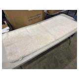 New 60x24 white bath mat with non-slip backing