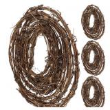 New Healifty Natural Vine Branch Wreaths: 4 Pcs