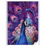 QEOPGNE Purple Peacocks Wall Art Animal Bird