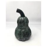 Green marble pumpkin decorated
