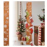 New 70 Inch Christmas Stocking Holder with 6