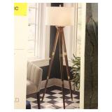 Large floor lamp 3 way rotary switch oak finish