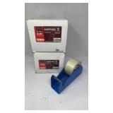 2 boxes of packing tape (New) Plus one dispenser