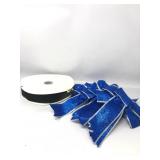 Dark green/brown ribbon,aluminum blue ribbon