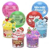4 Pack Christmas Slime Balls with Charms,