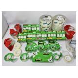 Large Lot of assorted tape- packing tape, scotch