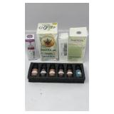 Lot of essential oils, rose, stress ease,