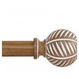Wood Curtain Rods 72 to 144 Inch,1 Inch Boho