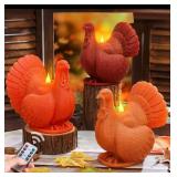 New LCZLUMIPRO Christmas Flameless Turkey Candle