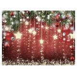 SJOLOON Christmas Backdrops Red Ball Theme