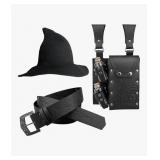 New 3PCs Witch Hat Alchemy Belt pouch with 2 Cork