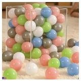 New Vibrant 100 Candy Color Ball Pit Balls,