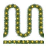 New 2 Pcs Total 100 ft Christmas Garland