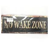 No wake zone metal sign wall decoration