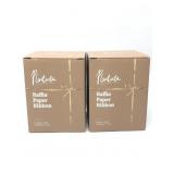 2 rolls raffia paper ribbon natural color