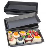 New 12-Pack Dessert Trays, Rectangle Plate is