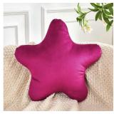 New Fuchsia Star Throw Pillow, Cute Star Pillow