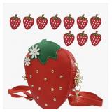 New Little Girls Strawberry Purse Mini Handbag