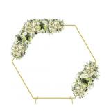 7.2FT Hexagon Wedding Arch, Metal Arch Backdrop