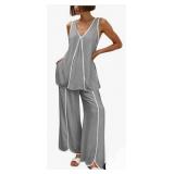 New Cicy Bell Womens Summer Lounge Sets V Neck
