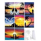 New Nuberlic Painting Kit, 8x10 Inch, 8 Pcs Pre