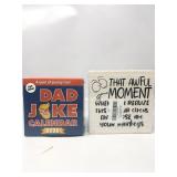 Dad joke calendar 2026,wooden funny joke for