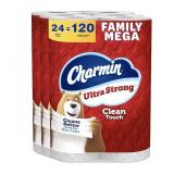 Charmin Ultra Strong Clean Touch Toilet Paper, 24