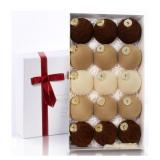 New 15PCS Velvet Flocked Christmas Ornaments,