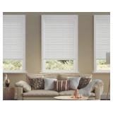New 2.5 Inch Cordless Faux Wood Blind, 23' W x