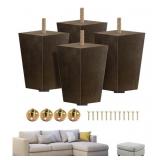 New Yes4All 4-Inch Square Wooden Furniture Legs