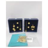 New Lot Of Necklaces. Golds Chunky & (2) Clover