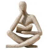 Bookshelf Decor Thinker Statue - Abstract Art