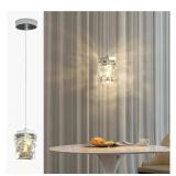 New Modern Crystal Pendant Light, 3-Color LED