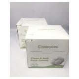 2 boxes 50 count each clean and soft face towels