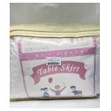 New 6 Pack of 6Ft Rectangle Table Skirts, Wrinkle