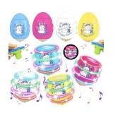 Easter Eggs Toys- 4 Pack Music Light-Up Spinning