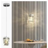 New Modern Crystal Pendant Light, 3-Color LED