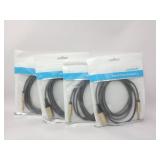 New Lot Of 4 XLR Male to 1/4 Inch(6.35mm) Male