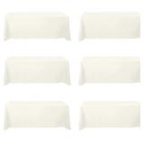 BRILLMAX 6 Pack Ivory Tablecloths 90 x 156 Inch