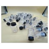 New lot of small plastic bottles with lids