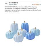 WDS WONDROUS Fall Pumpkin Decor Set of 7
