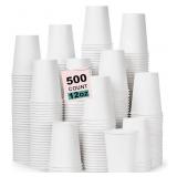 New 12 oz 500 Pack Disposable Coffee Cups,
