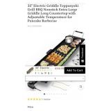 **Read 35in Electric Griddle Teppanyaki Grill BBQ