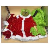 New adult medium size Grinch full costume and