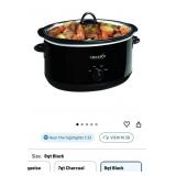 Crockpot Manual 8-Quart Slow Cooker Black,