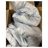 Hotel collection comforter and duvet set. Sky