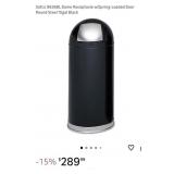 New Safco 9636BL Dome Receptacle w/Spring-Loaded