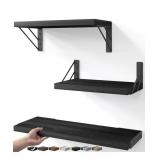 New BAYKA Wall Mounted Floating Shelves, Wood