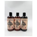 Beast Wash shampoo, conditioner, and Body Wash.