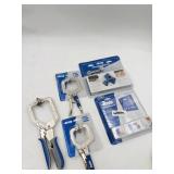 New Kreg variety lot of Clamps, Cabinet hardware